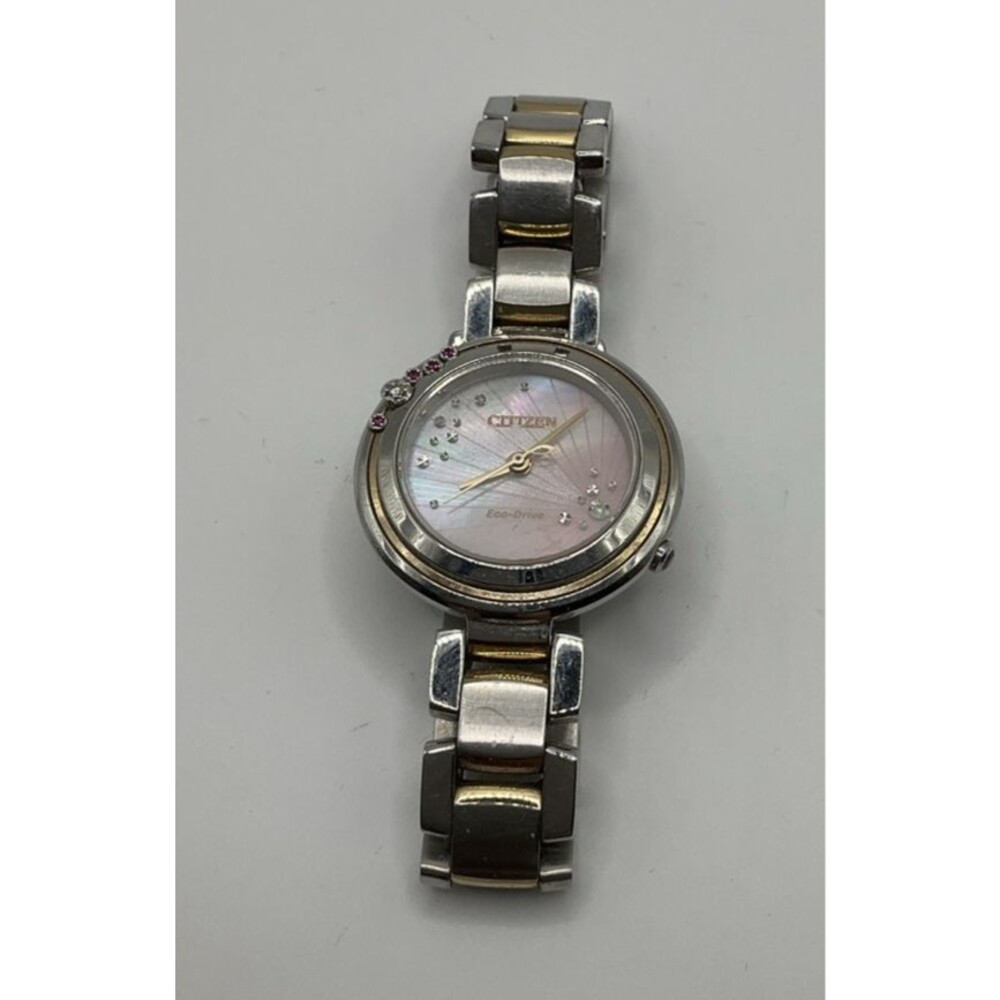 Citizen Eco Drive Women’s 6.25” Band E031-S106222 Silvertone Diamond WORKING